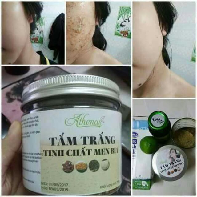 Tắm trắng tinh chất men bia