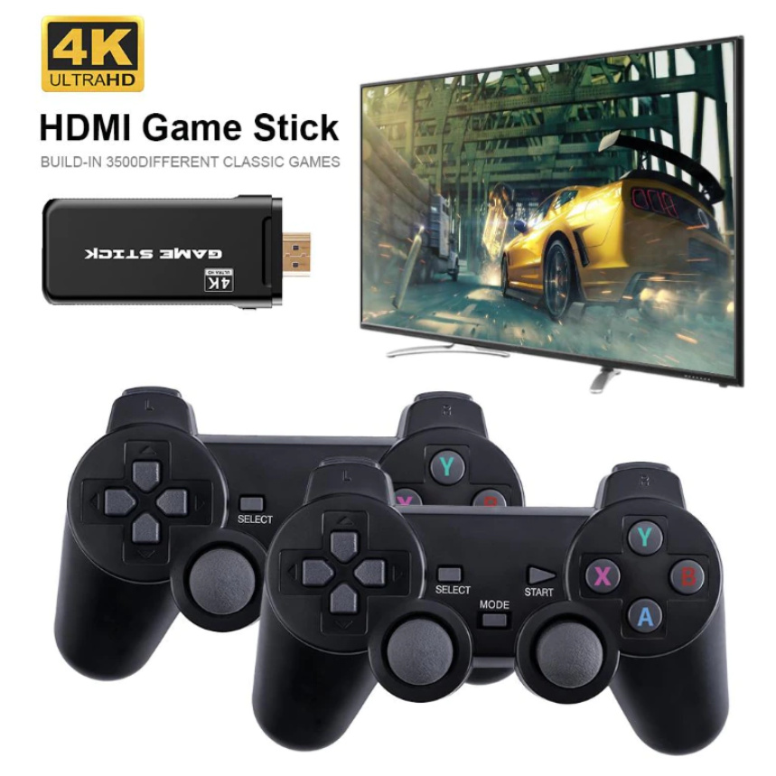 [Game STICK ] Máy chơi game 4 nút không dây PS3000 - Chế độ 4k HD - Kết nối HDMI - Phiên Bản 64Gb - 10.000 Game