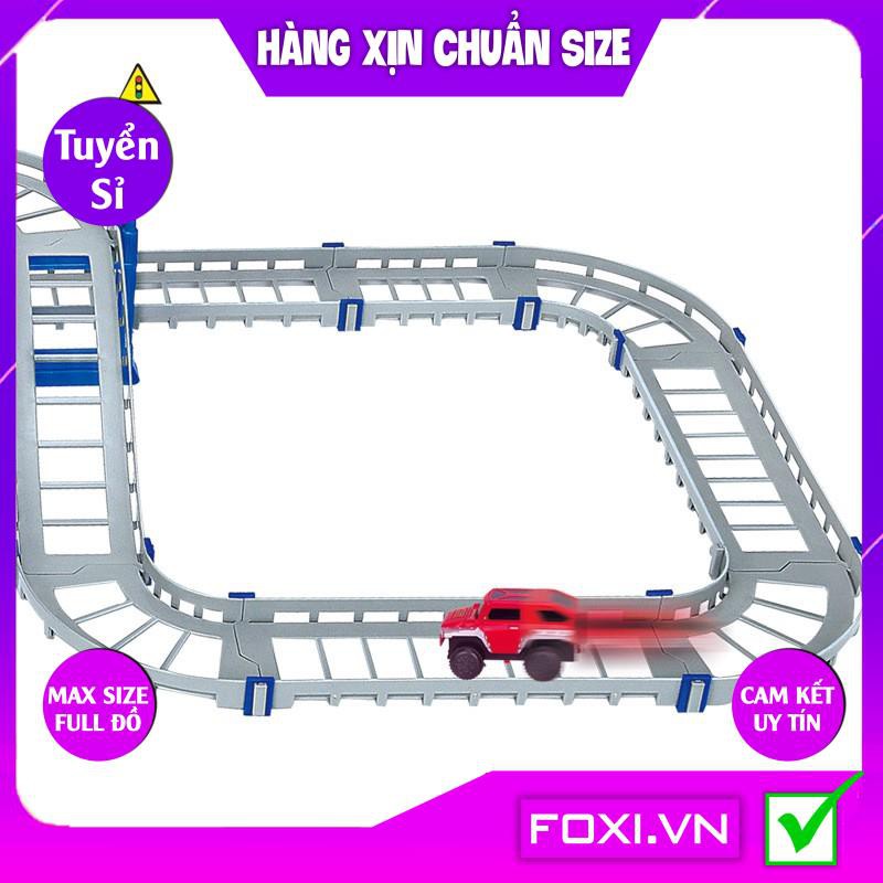 Mô hình lắp ráp đường ray xe lửa Foxi-Xếp hình tàu hỏa-tàu lượn siêu tốc-đa dạng và sáng tạo-Đồ chơi ô tô cho bé trai