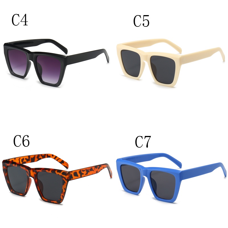 Kính Mát Gọng Vuông Chống Tia UV Phong Cách Âu Mỹ Thời Trang