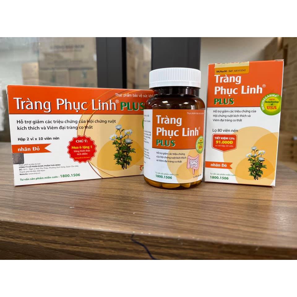 Tràng phục linh plus (Hộp 1 lọ 80 viên) - Giải pháp hỗ trợ cho đại tràng co thắt và kích thích ruột - cvspharmacy
