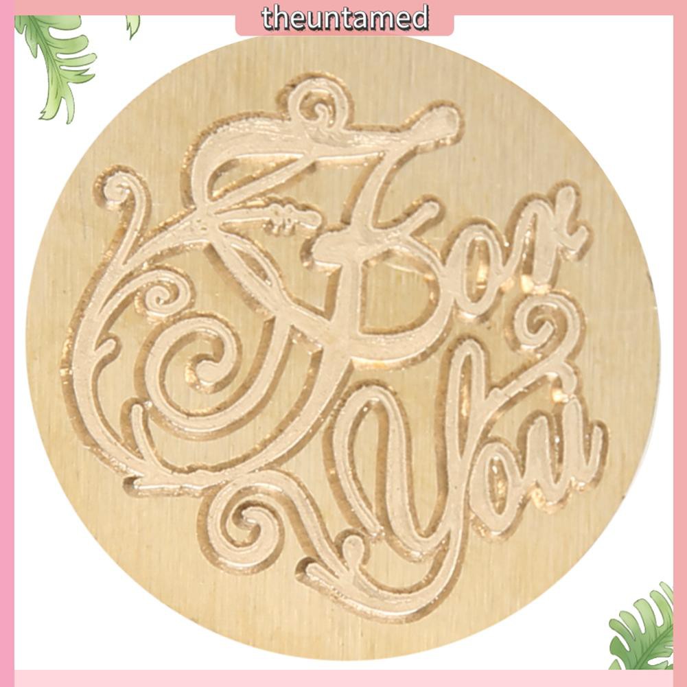 Đầu con dấu in sáp niêm phong bằng đồng 25mm họa tiết chữ phong cách vintage trang trí album / nhật ký DIY