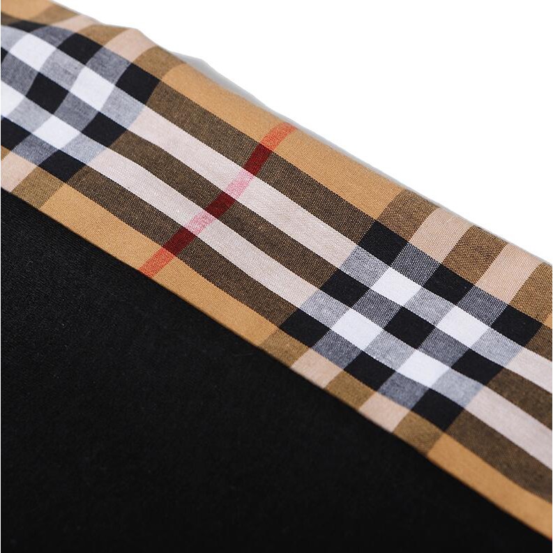 Áo thun vải cotton cao su tay ngắn họa tiết Burberry thời trang cho nam và nữ