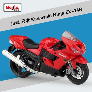 Mô Hình Xe Mô Tô Kawasaki Ninja Zx-14r Kawasaki 6-eyes Tỉ Lệ 1:18