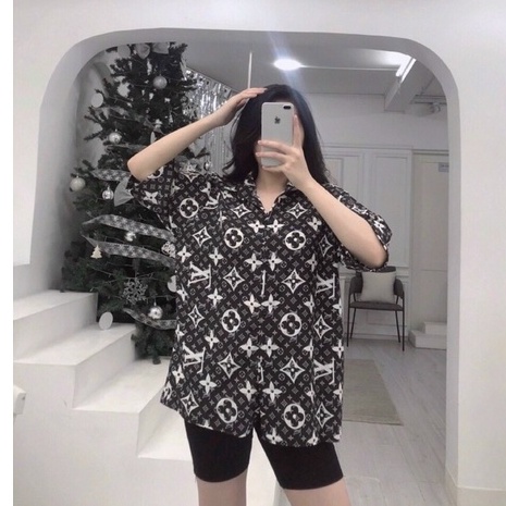 Áo Sơ Mi Form Rộng Thêu Nổi BELE Nam Nữ Unisex