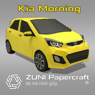 Bộ KIT xe mô hình giấy Kia Morning của ZUNI Papercraft