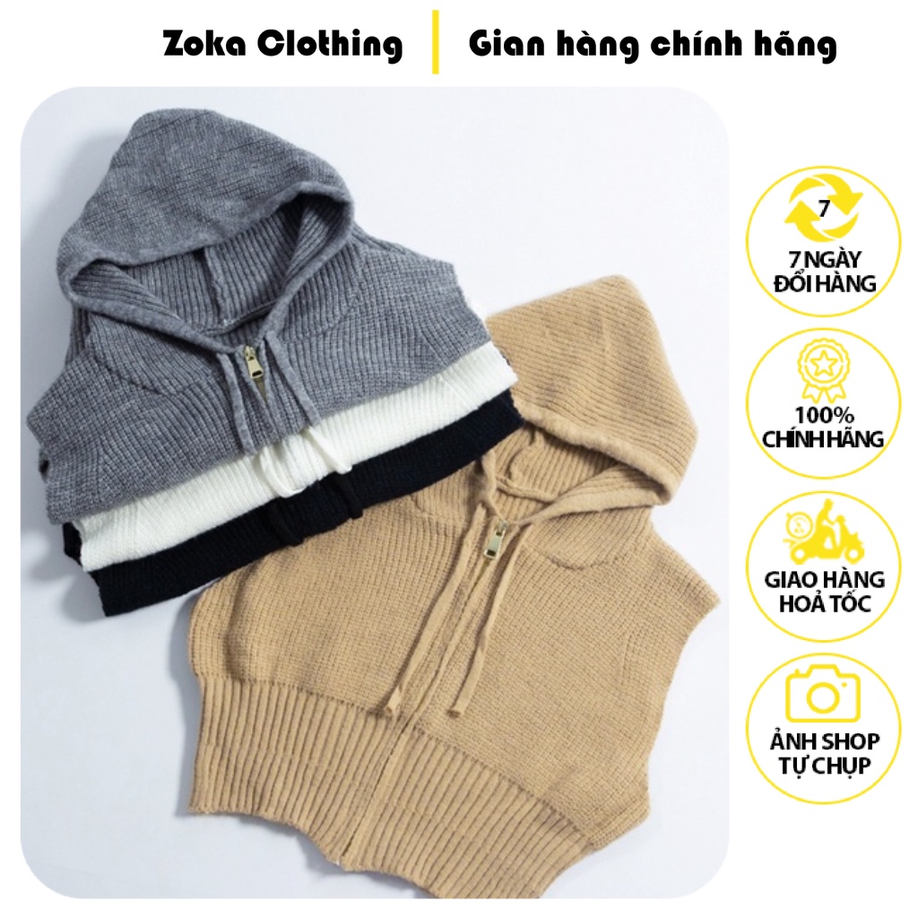 Áo Khoác Len Coroptop Có Mũ ZK302 Chất Liệu Len Cao Cấp Form Rộng Thoải Mái Chuẩn Style Hàn