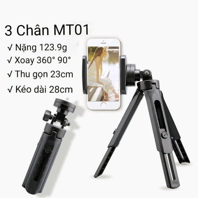 Đế chụp hình Cao cấp Tripod Support MT01 Mini