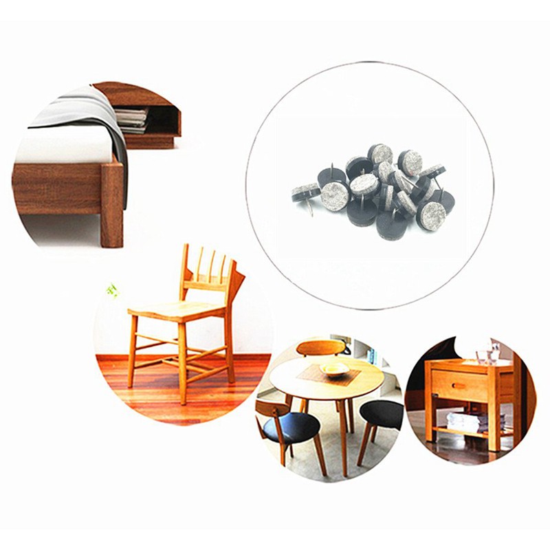 Bộ 100 Miếng Lót Nỉ Tròn 0.7 Inch / 18mm Màu Đen | BigBuy360 - bigbuy360.vn