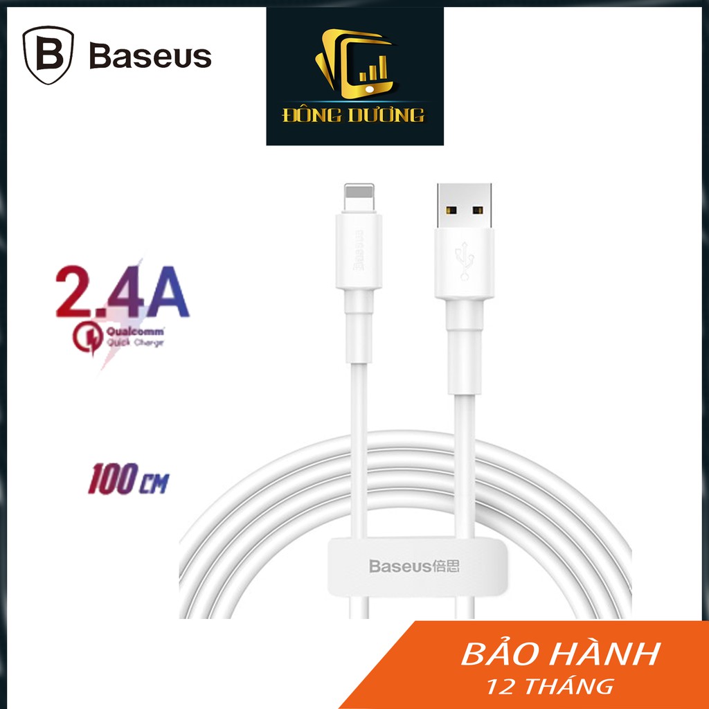 Dây sạc iphone Baseus mini white sạc nhanh 2.4A cáp sạc truyền dữ liệu cho ipad/iphone/6/7/8/x/xs/xsmax/11/11pro....