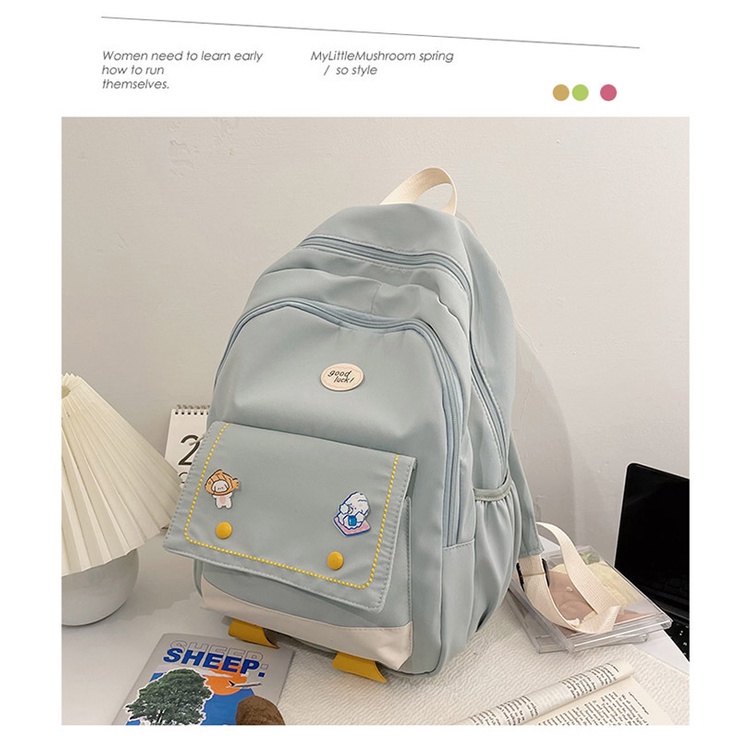 Ba Lô Mềm Mại In Họa Tiết Hoạt Hình Dễ Thương Phong Cách Nhật Bản Cho Nữ