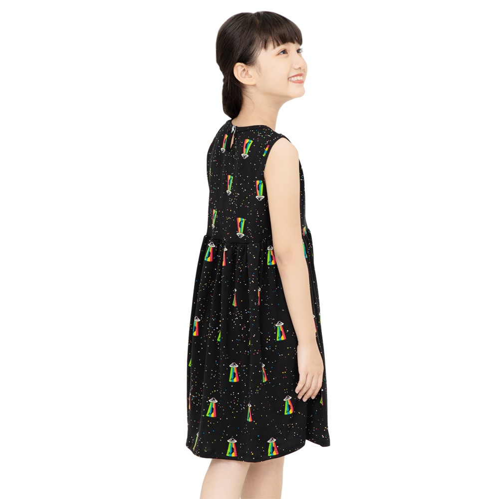 Đầm Bé Gái Cổ Tròn Sát Nách, GUKID từ 18-40 kg - chất liệu THUN COTTON 4 chiều