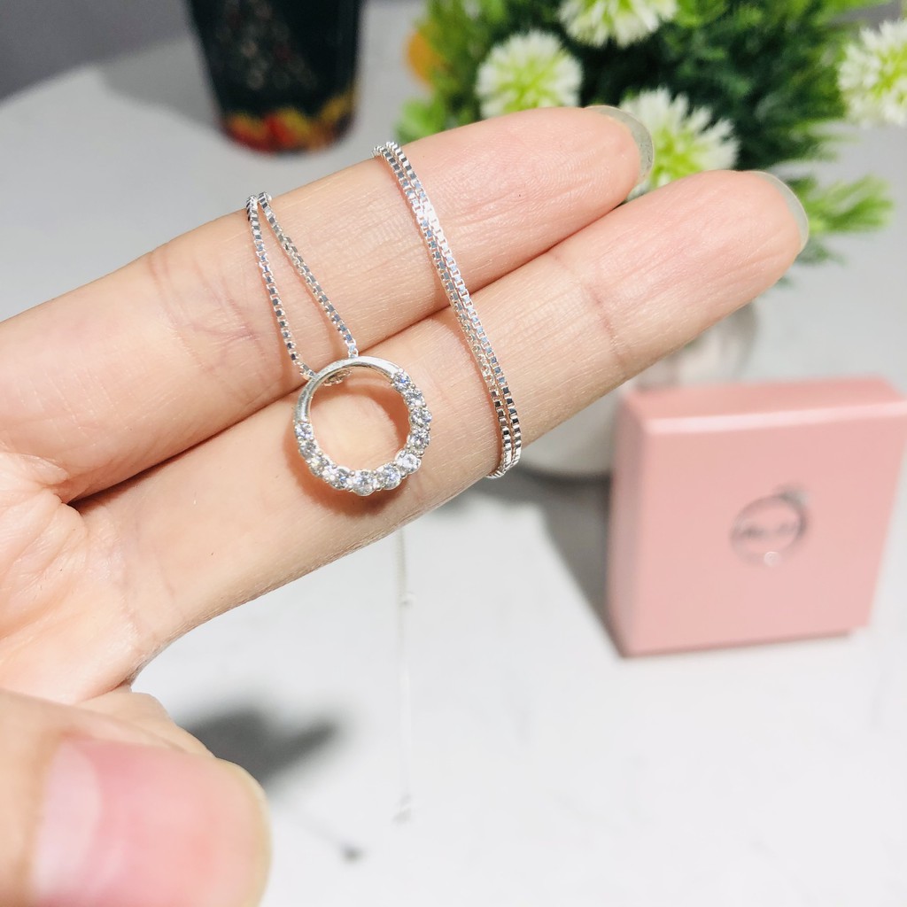 (FREE SHIP) DÂY CHUYỀN BẠC 🥝 VÒNG CỔ BẠC NỮ 🥝 MẶT DÂY CHUYỀN GẮN ĐÁ SANG TRỌNG TRANG SỨC CAO CẤP NO.93