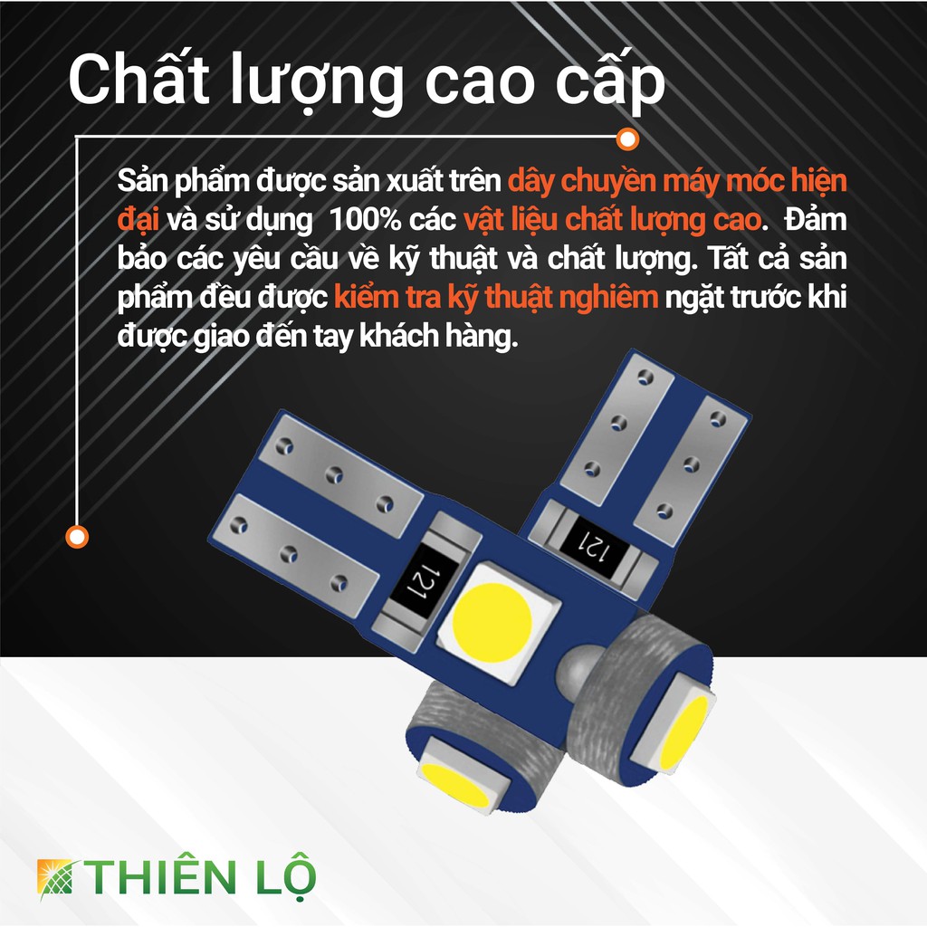 [GIÁ 2 ĐÈN][CHIP THẾ HỆ MỚI] Bóng đèn LED T5 đèn đồng hồ demi 3 SMD Chip 3030 cực sáng cho ô tô xe máy của Thiên Lộ