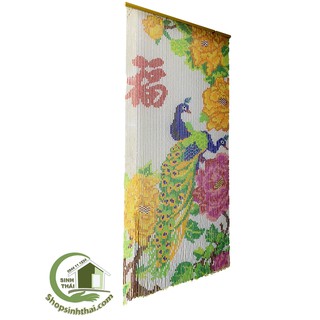 Rèm màn chuỗi hạt nhựa hình chim công nhiều màu 1m x 2m - rèm sanko cao cấp - giao màu ngẫu nhiên