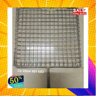 vỉ nướng cá - cỡ vừa - size 28x56cm - inox 304 không rỉ - hàng loại 1