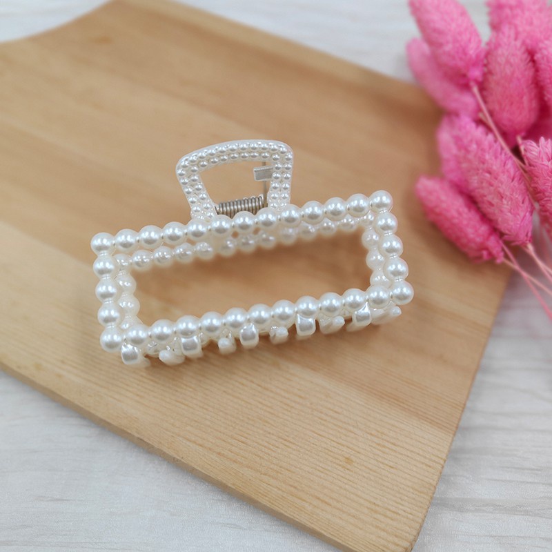 Kẹp Tóc Hình Nơ Đính Ngọc Trai Phong Cách Hàn Quốc