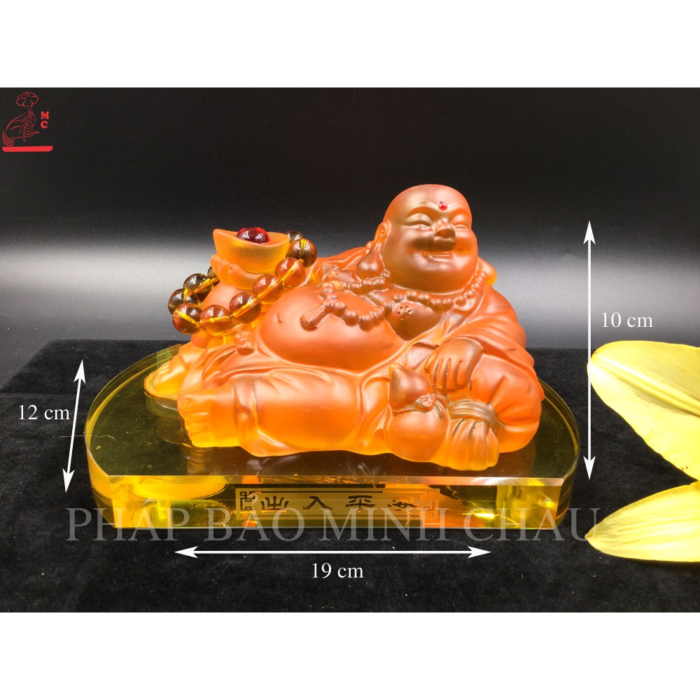 [PHÁP BẢO MINH CHÂU] Tượng Di Lặc To (Kim bảo nhựa) - BÀY Ô TÔ