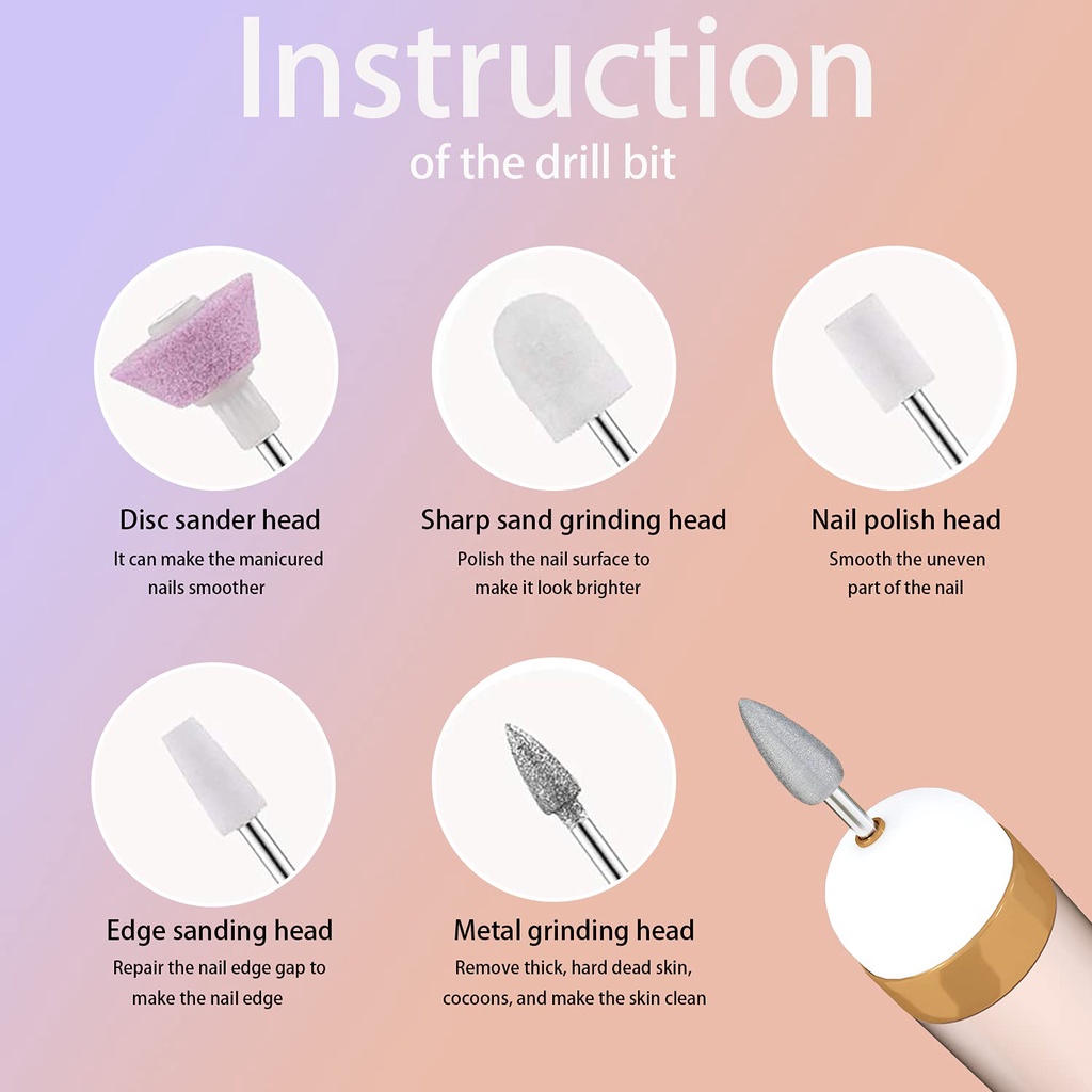 Máy dũa móng mini dùng cho người lớn và trẻ em loại sạc pin Nail Polishing Machine