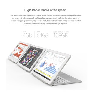Máy tính bảng iWork10 Pro Intel Cherry 4G 64Gb Dual Win 10 Android - ShopToro