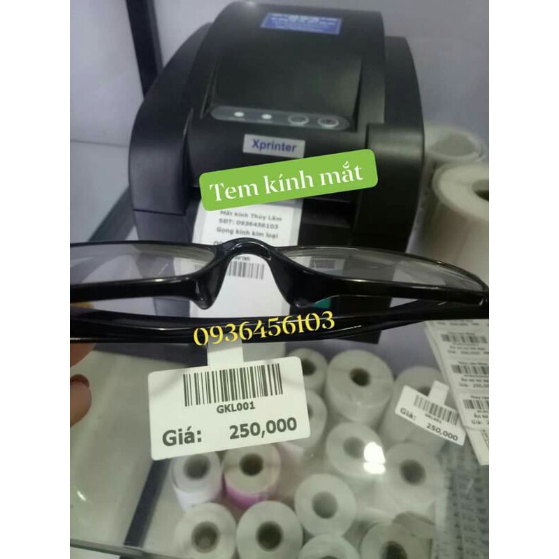 Máy in tem kính mắt (Máy in tem gọng kính mắt) Xprinter XP 350B