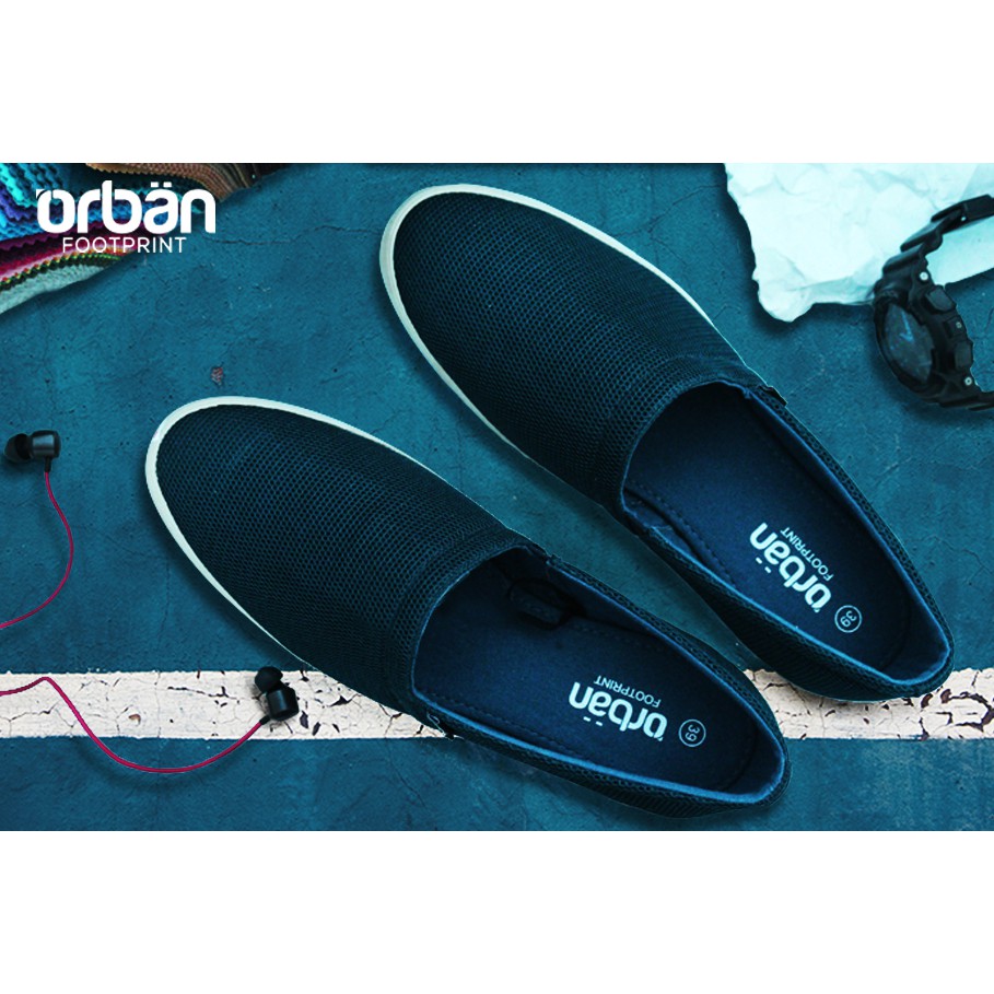 Giày slipon nam Urban UM1903 ( xanh, đen)