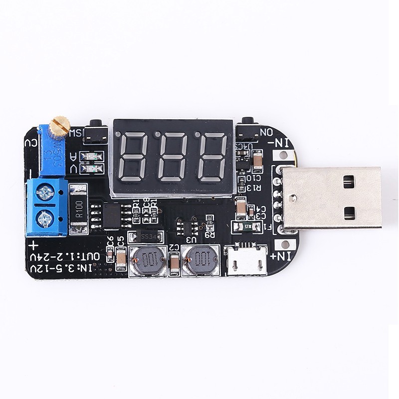 Có thể điều chỉnh DC-DC USB Step UP / Down Mô-đun cấp nguồn Boost Buck Converter Mô-đun chuyển đổi 5V sang 3.3V 9V 12V 18V 24V Bộ điều chỉnh điện áp