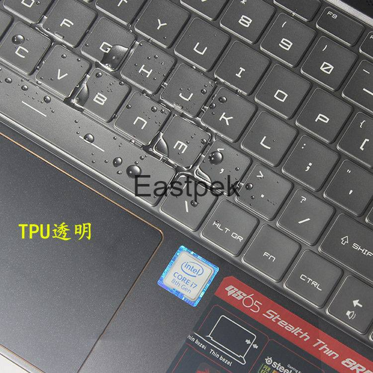 Miếng Dán Bảo Vệ Bàn Phím Bằng Tpu Siêu Mỏng Cho Laptop 15.6 "Msi Gs65 Gs 65 Gf63 Gf 63 8re-014cn P65 Stealth 15.6