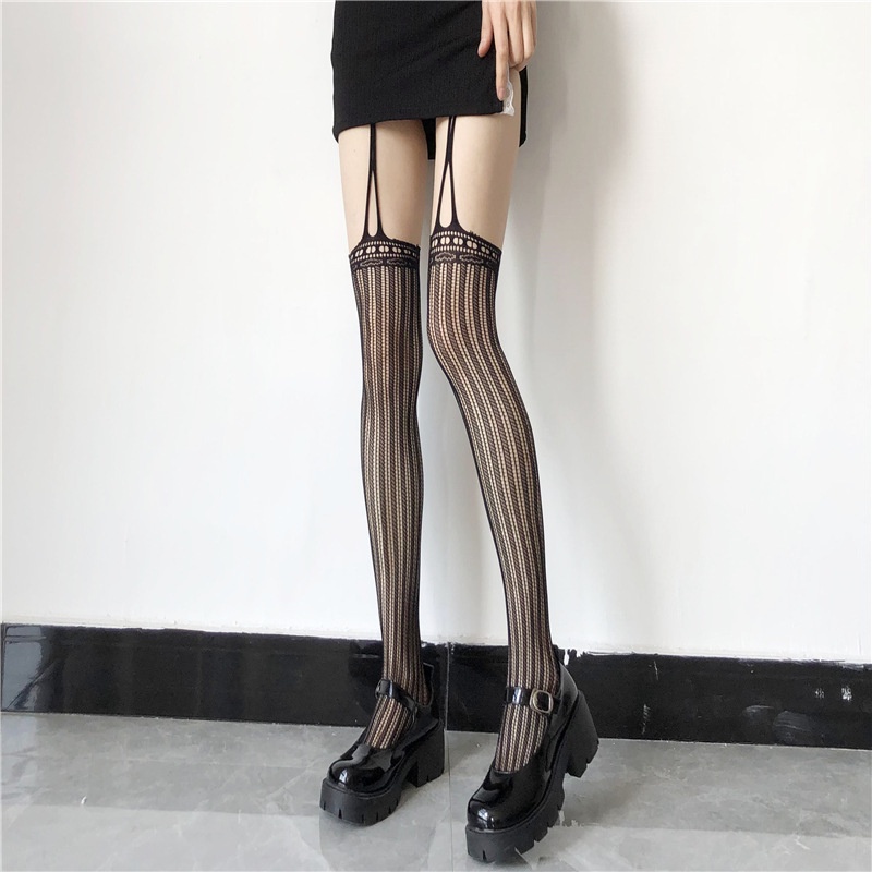 Quần tất lưới mới lạ sexy - tất đùi vớ qua gối lolita JK gợi cảm