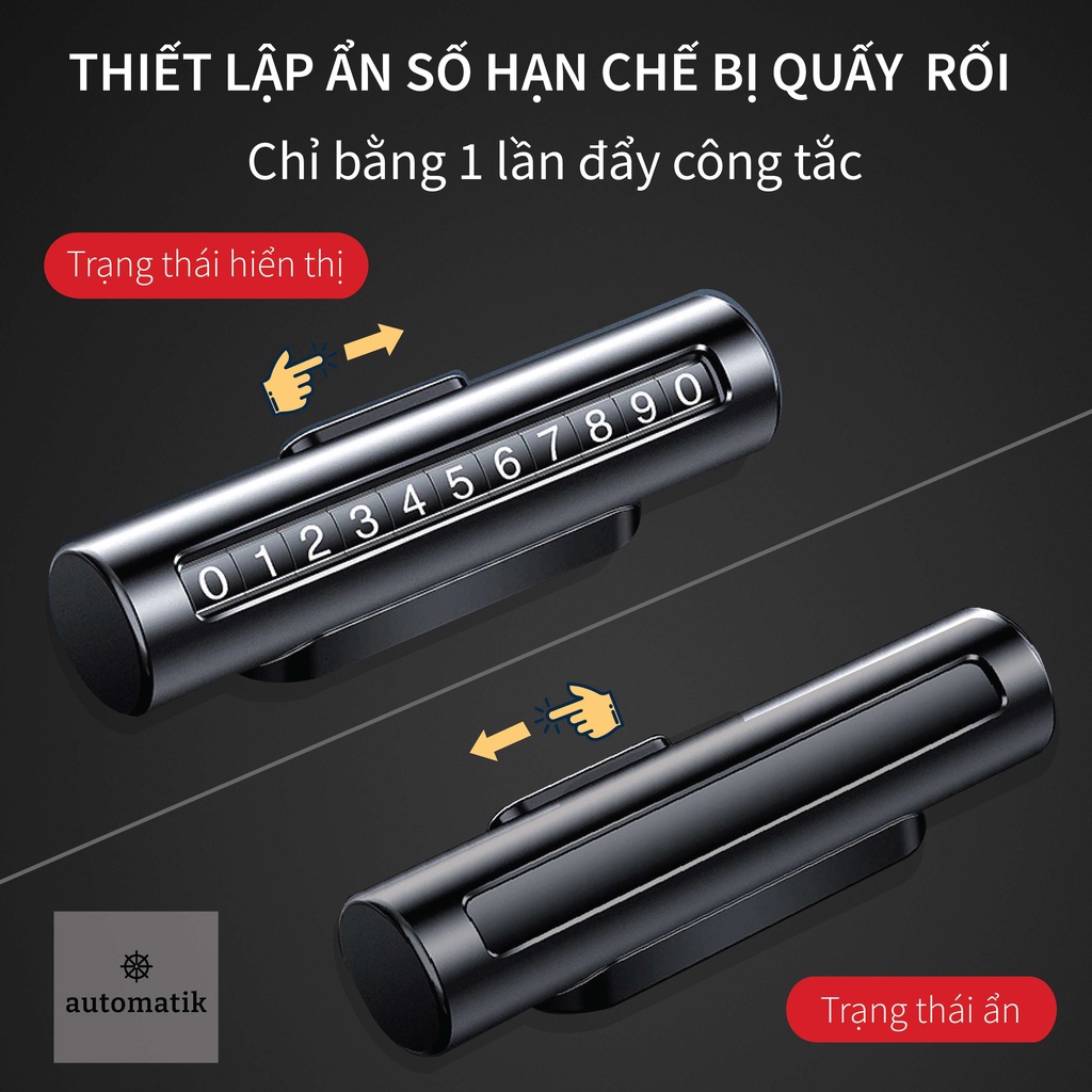 Bảng Ghi Số Điện Thoại Trên Xe Ô Tô, Xe Hơi, Bảng Sdt Gắn Trên Taplo Oto, Xoay Số, Trang Trí, Dễ Thương - Automatik