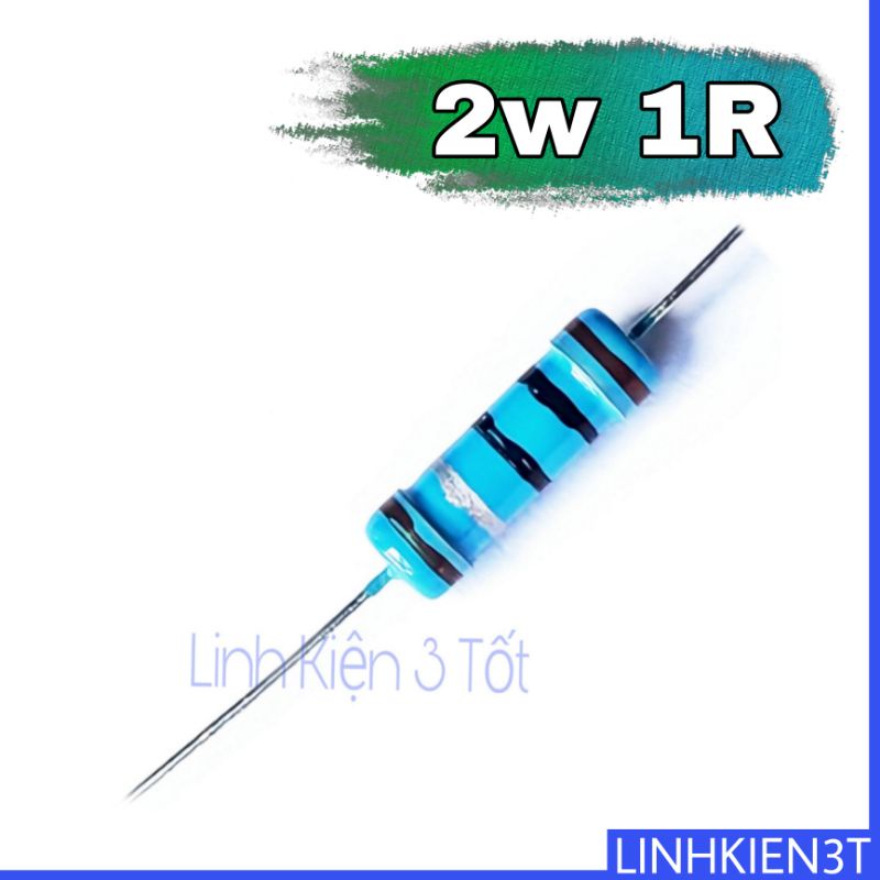 ( Túi 10 con ) Điện Trở 2W 1% 1R chân đồng