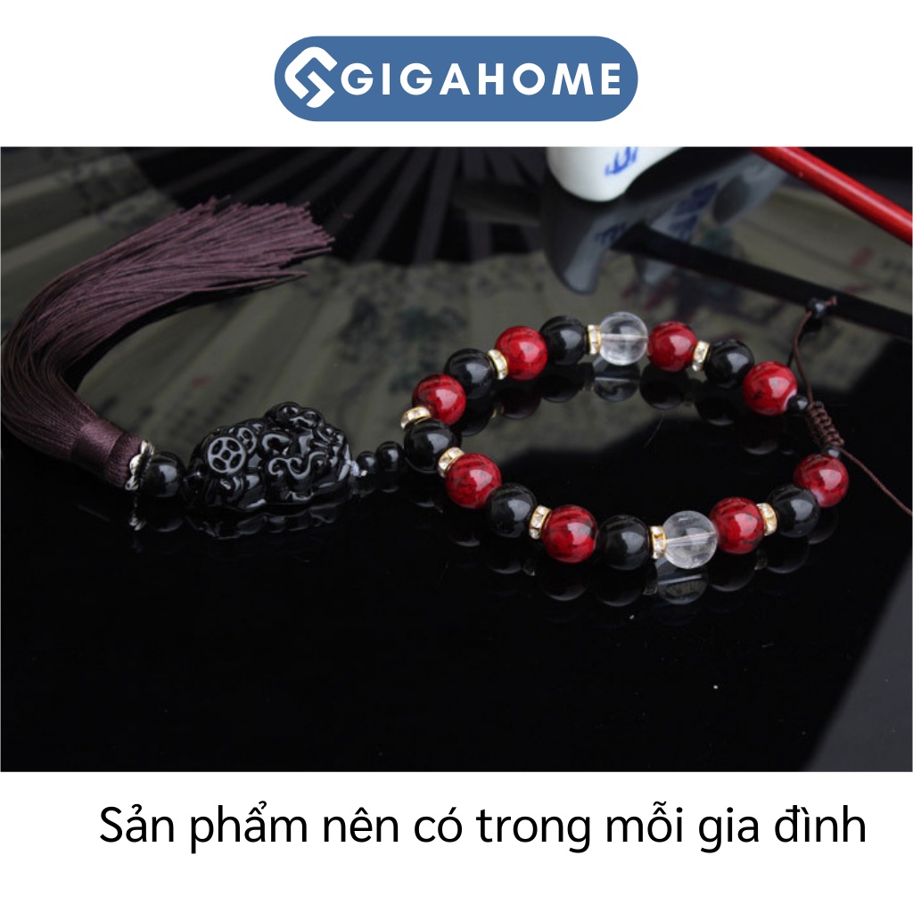 Vòng Tay Chuỗi Hạt Phong Thủy Treo Xe Hơi Cầu Bình An GIGAHOME 8976