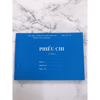 Phiếu chi 2 liên
