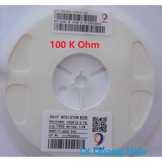 Điện trở dán 100 k ohm smd 1206 1% 1/4w