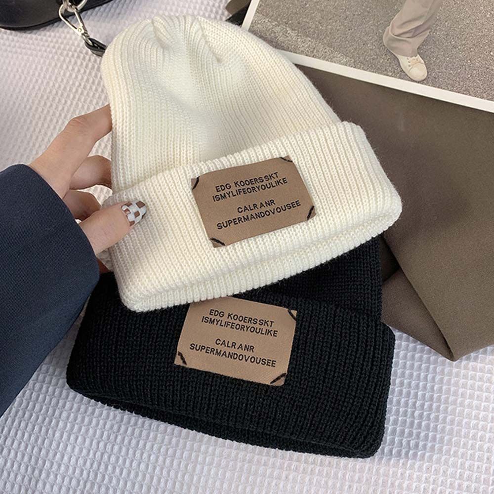 Mũ len beanie màu trơn đơn giản dễ phối đồ phong cách hip hop Hàn Quốc cho nam