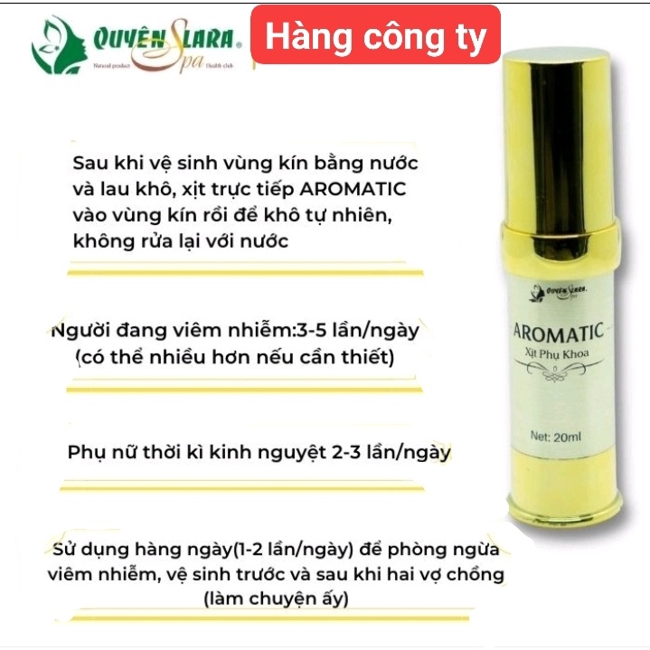 Xịt phụ khoa làm sạch, khử mùi AROMATIC Q'Lara