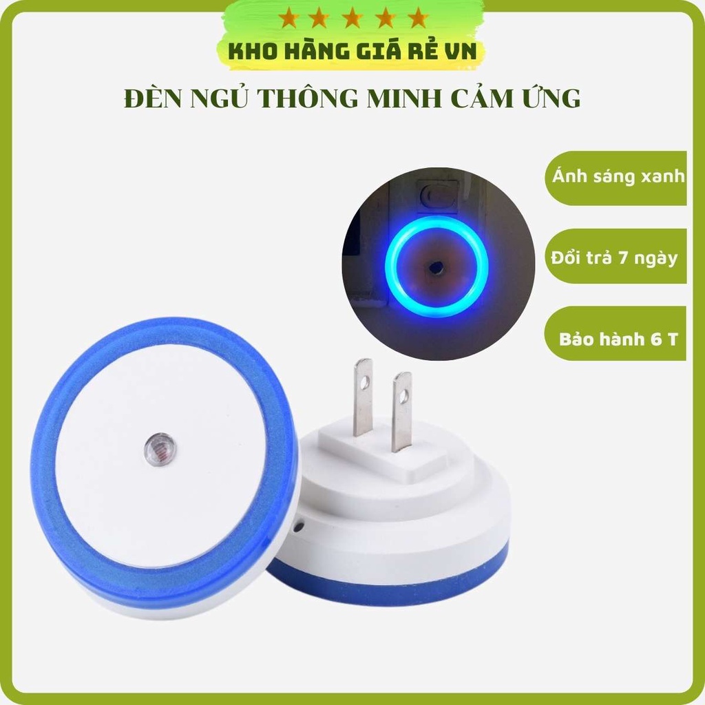 Đèn ngủ cảm ứng ánh sáng xanh tự động bật tắt thông minh cắm trực tiếp ổ điện tiện lợi sỉ lẻ tại kho hàng giá rẻ VN