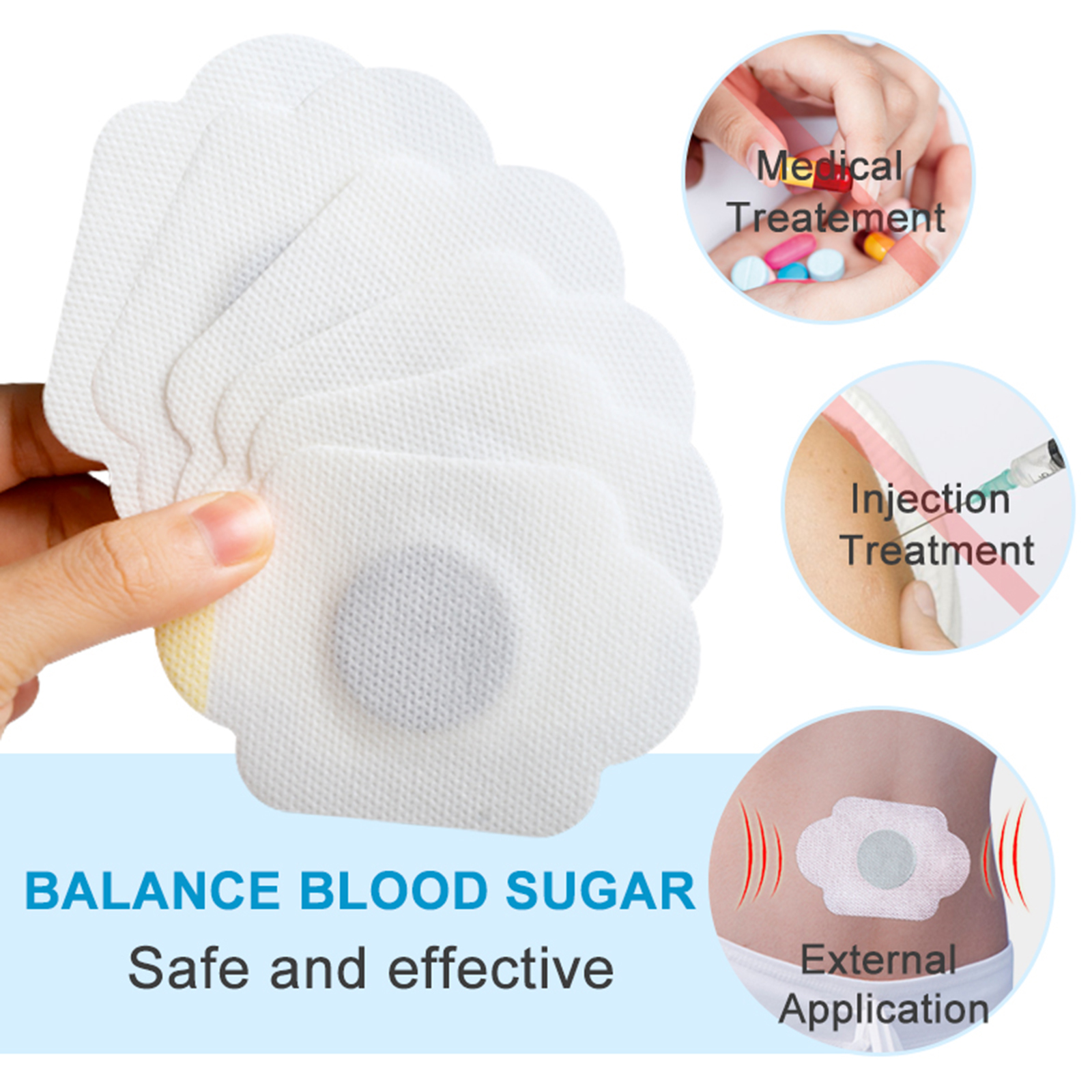 Diabetes Sticker 12 Pcs/2Bag Diabetes Plasters Diabetes Patch Diabetes Pads