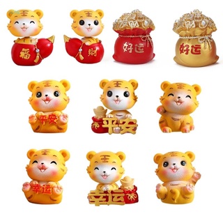 Tượng hình con hổ may mắn bằng nhựa resin trang trí nhà cửa