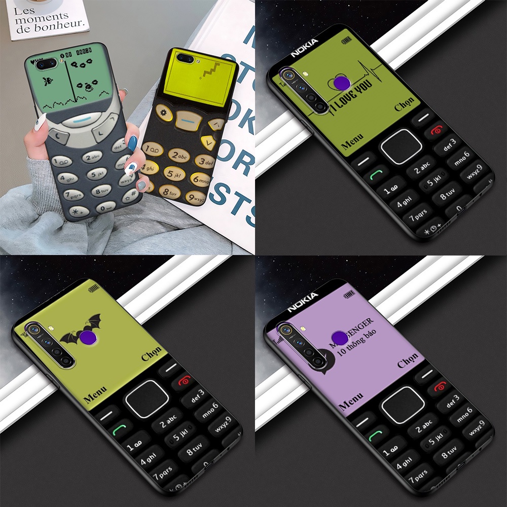 Realme 2 3 5 5i 5s 6 C2 C3 6i Q Pro TPU Soft Silicone Case Casing Cover PZ128 Retro Old Nostalgia Nokia