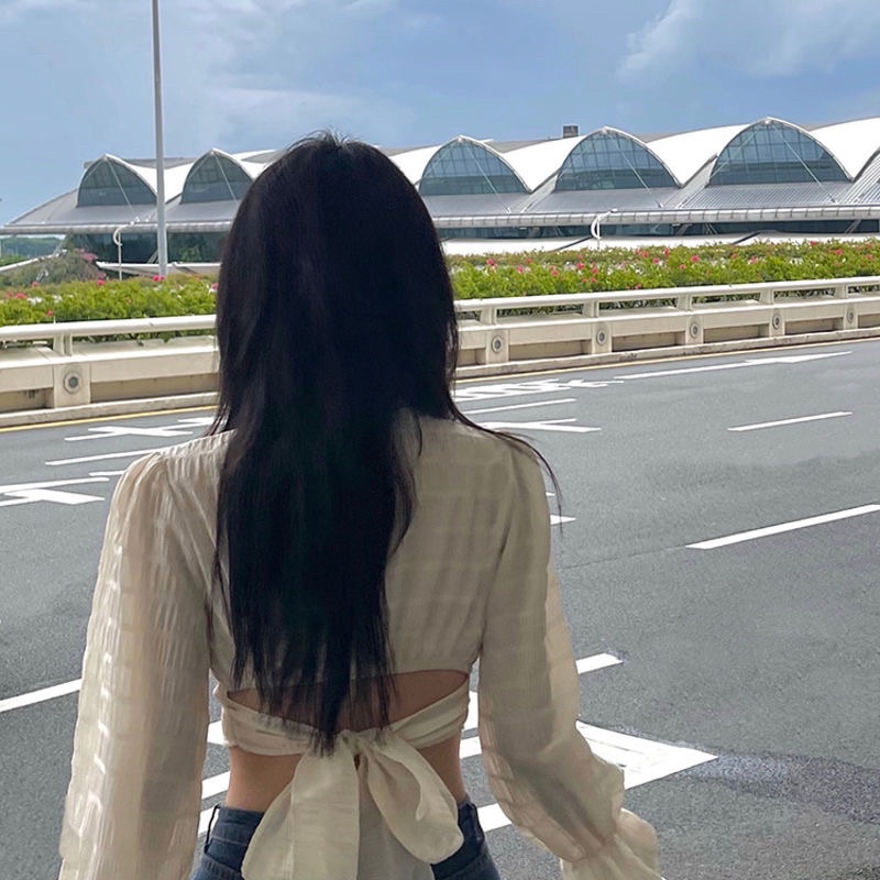 Áo Sơ Mi Crt Buộc Nơ Sau