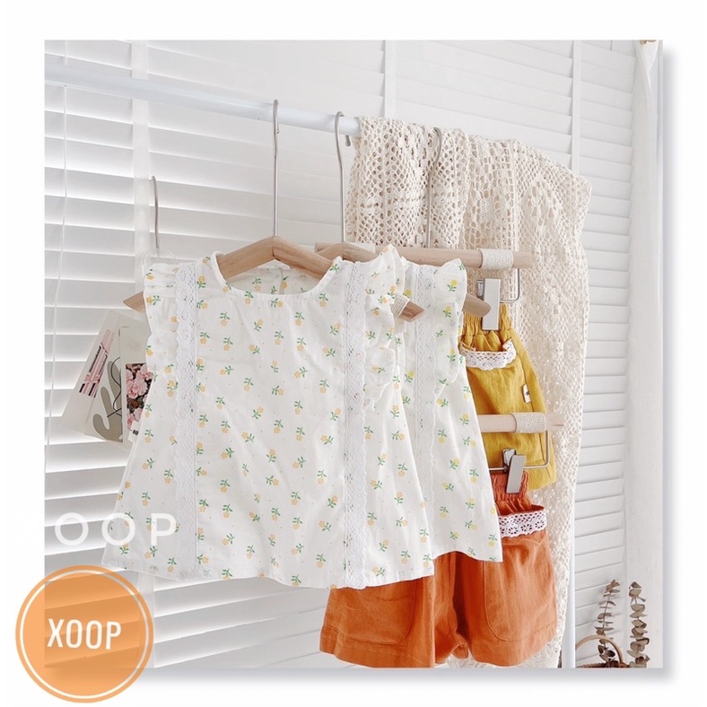 (8-22kg)Bộ thô cánh tiên trắng phối 2 ren 2 bên cho bé gái