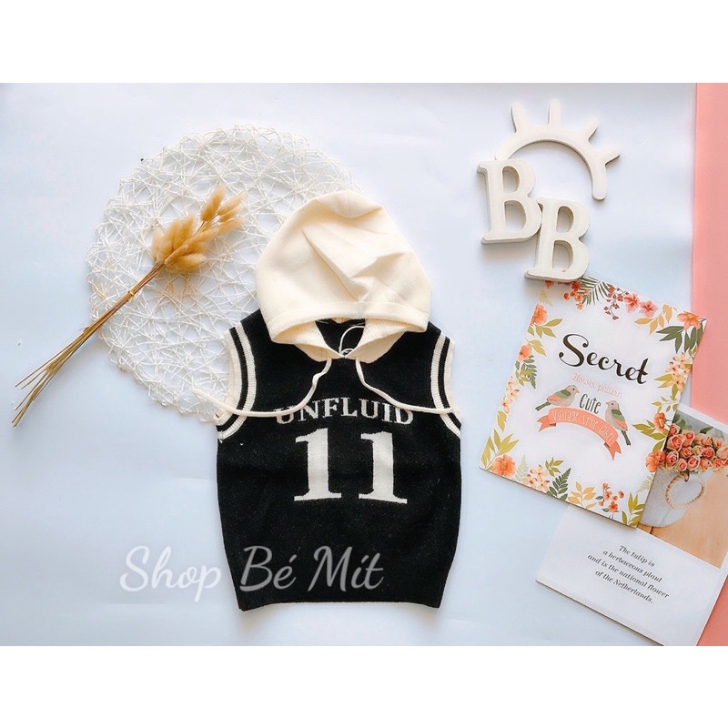 Áo Len Ba Lỗ Có Mũ, Áo Len Ghile Cho Bé Trai Size 80-120(1-5 tuổi)