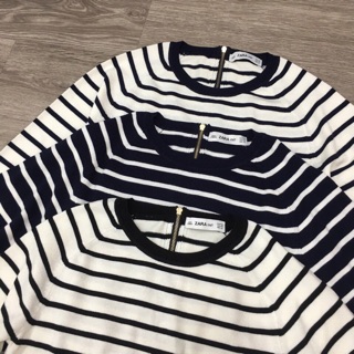 Áo len kẻ zara
