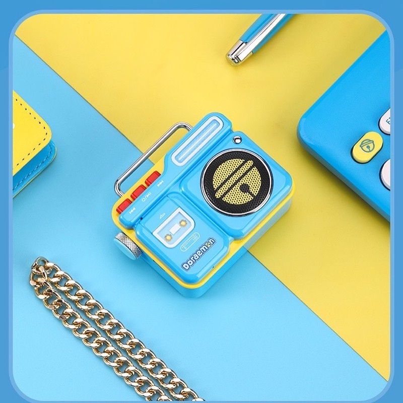 Loa Bluetooth Không Dây Mini Siêu Trầm Hình Doraemon Sử Dụng Ngoài Trời 5.0