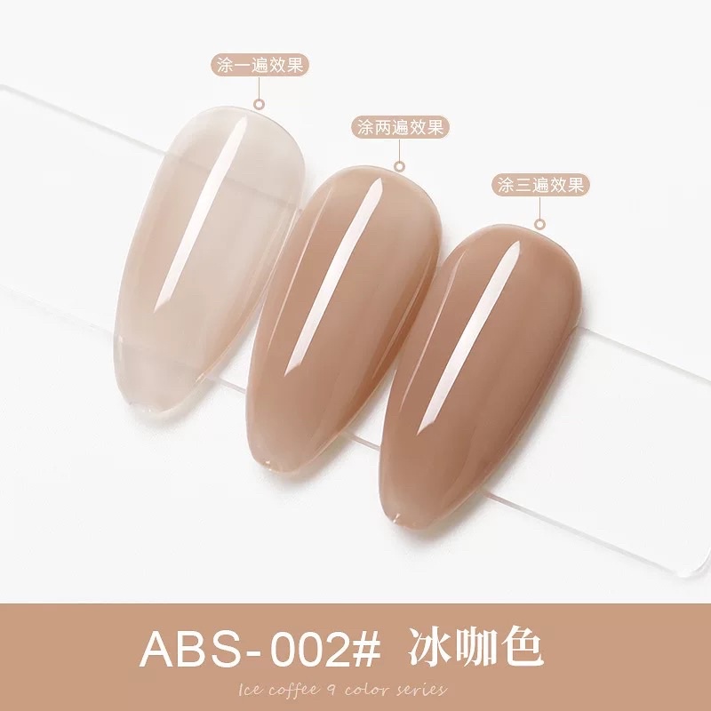 Sơn gel AS THẠCH set 9 chai mã ABS dung tích 15ml