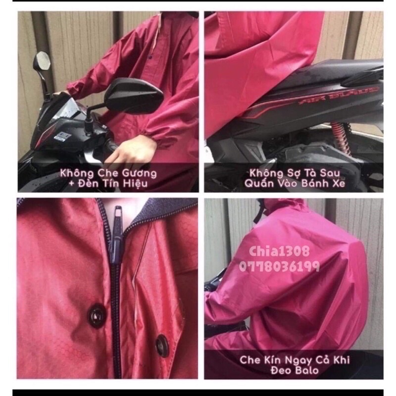 Áo mưa dây kéo vẩy cá