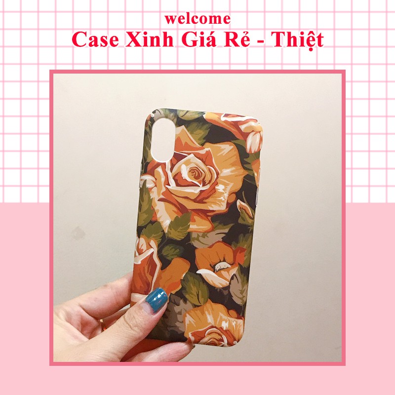 Ốp lưng iphone hoa hồng vàng 7/7plus/8/8plus/x/xs/xs max/11/11 pro/11 promax – Case xinh giá rẻ thiệt