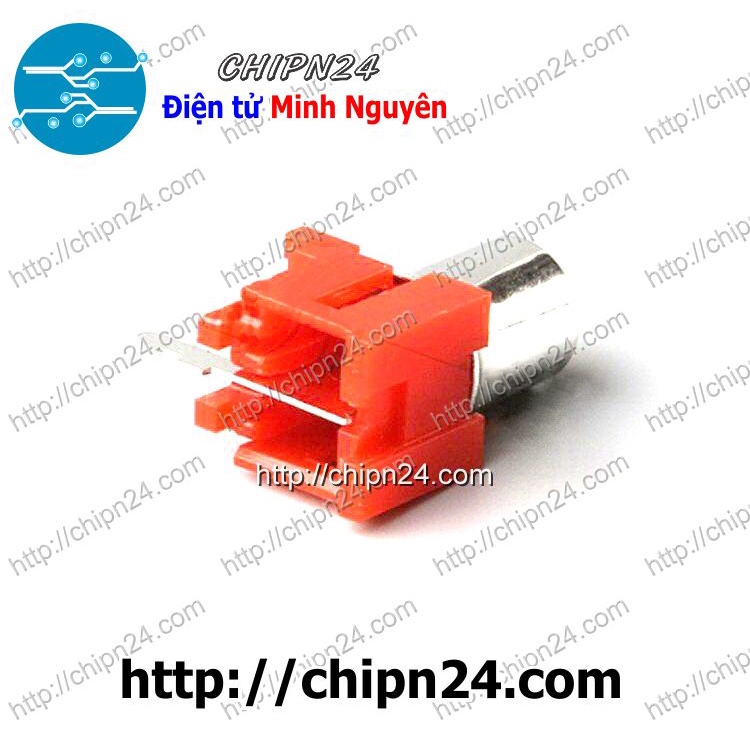 [3 CÁI] (G25) Jack cắm Audio RCA AV5 1 chấu ĐỎ (Jack Âm thanh AV Bông sen hàn board)