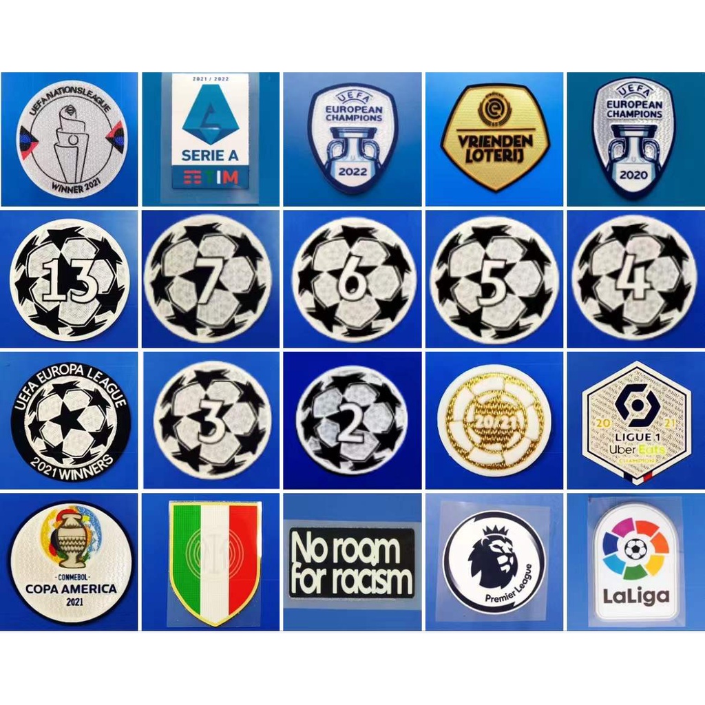 Hàng Có Sẵn-Bộ Miếng Vá Quần Áo Hình Bóng Đá UCL La Liga Serie A Ligue 1 Bundesliga 2021/22